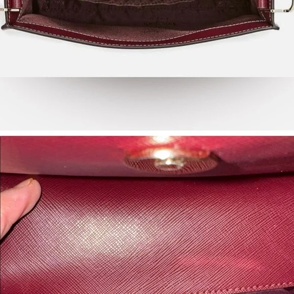 KATE Spade Carson cROSSBODYbag. Burgundy red Shoulder Bag. EXCELLENT CONDITION - Picture 3 of 4